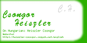 csongor heiszler business card